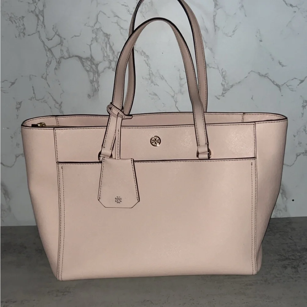 Tory Burch Saffiano Leather Tote Bag - Picture 4 of 11